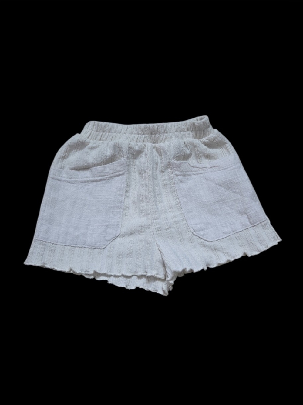 6-9 Months Zara Baby Cream Textured Cotton Gauze Shorts